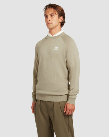 Manors Golf Merino Tech Crewneck Dune