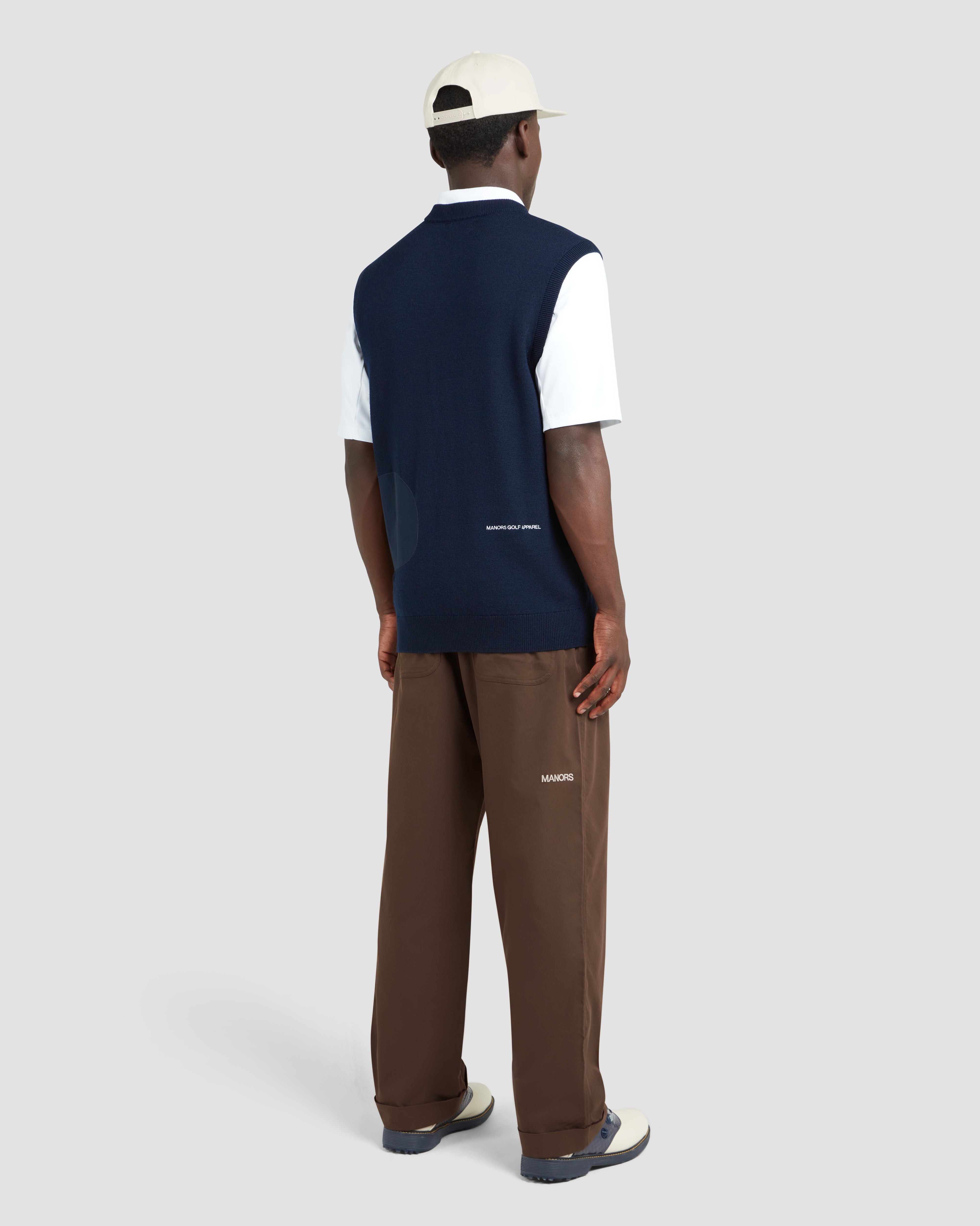 Manors Golf Merino Tech Vest - Midnight – Bisque Golf