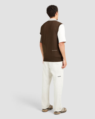 Manors Golf Merino Tech Vest - Hickory Brown