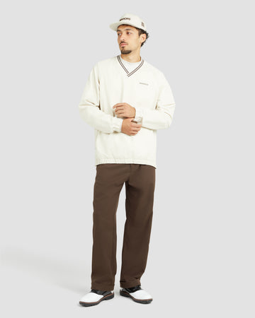 Manors Golf Crosswind Cordura® V-Neck - Ivory