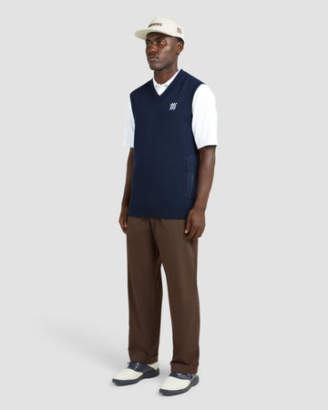 Manors Golf Merino Tech Vest - Midnight