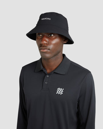 Manors Golf Recycled Greenskeeper Bucket Hat - Black