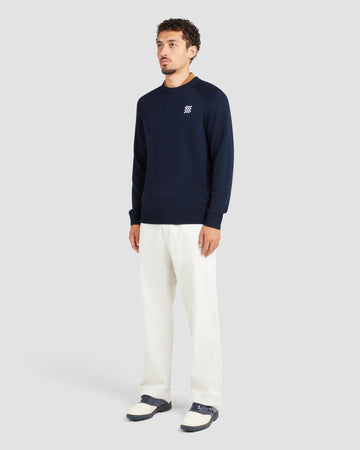 Manors Golf Merino Tech Crewneck - Midnight