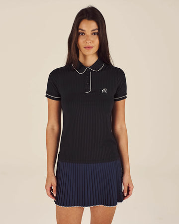 Malbon Golf Anna Polo - Black/Ivory