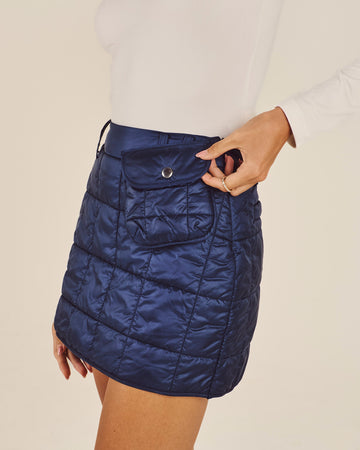 Malbon Kita Quilted Skirt - Blueberry 6