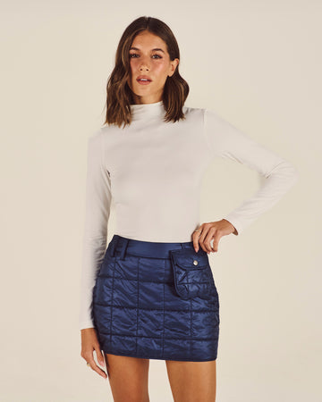 Malbon Kita Quilted Skirt - Blueberry 1