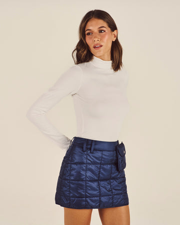 Malbon Kita Quilted Skirt - Blueberry 7
