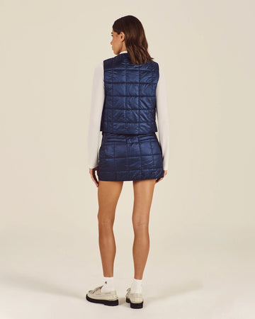 Malbon Maya Quilted Vest - Blueberry