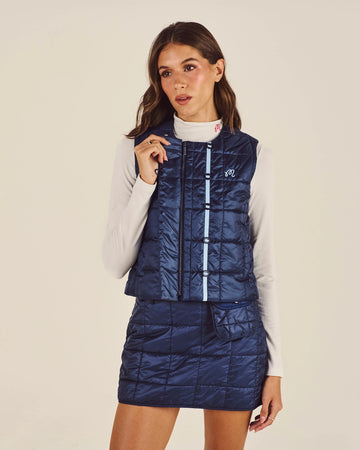 Malbon Maya Quilted Vest - Blueberry