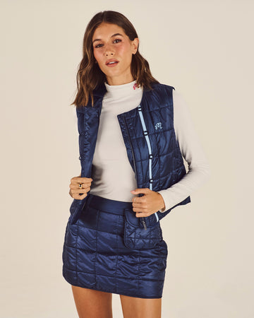 Malbon Maya Quilted Vest - Blueberry 2