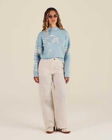Malbon Alps Sweater - Light Blue 5