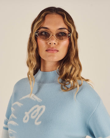 Malbon Alps Sweater - Light Blue 2
