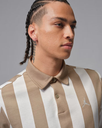 Jordan Sport Men's Dri-FIT Printed Golf Polo - Khaki/White