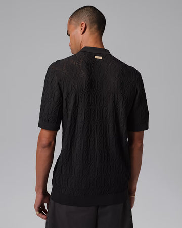 Nike Jordan Signature Men's Knit Button-Down Golf Top - Black