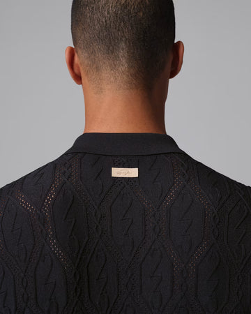 Nike Jordan Signature Men's Knit Button-Down Golf Top - Black