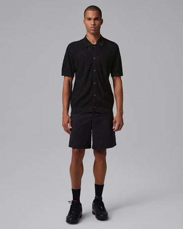 Nike Jordan Signature Men's Knit Button-Down Golf Top - Black