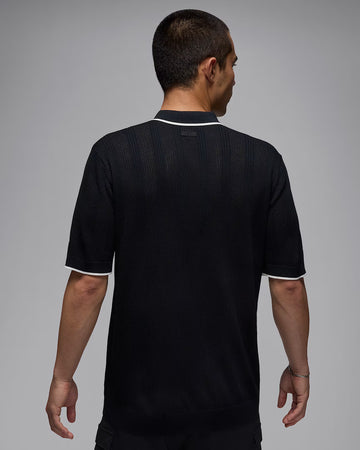 Jordan Sport Men's Knit Button-Down Golf Top - Black