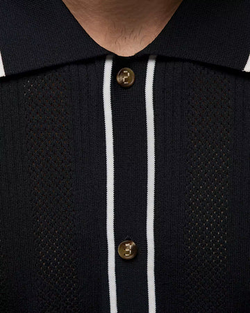 Jordan Sport Men's Knit Button-Down Golf Top - Black