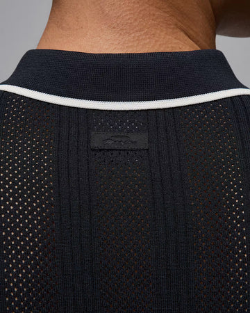 Jordan Sport Men's Knit Button-Down Golf Top - Black