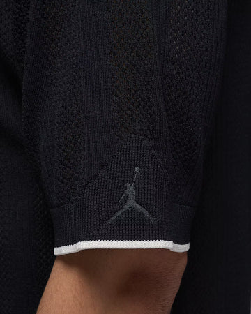 Jordan Sport Men's Knit Button-Down Golf Top - Black