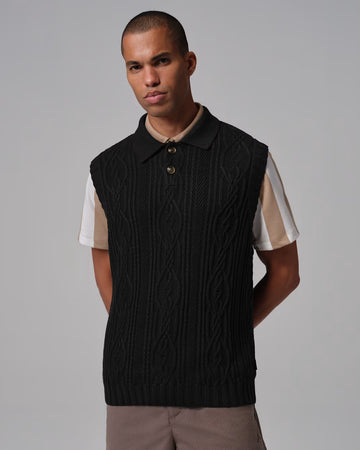 Jordan Sport Men's Golf Sweater Vest -Black