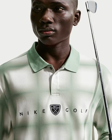 Nike Fairway Fresh Men's Dri-FIT Long-Sleeve Loose-Fit Golf Polo - Steam