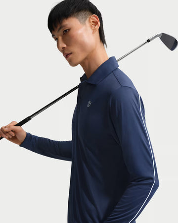Nike Par Men's Dri-FIT Long-Sleeve Golf Polo - Navy