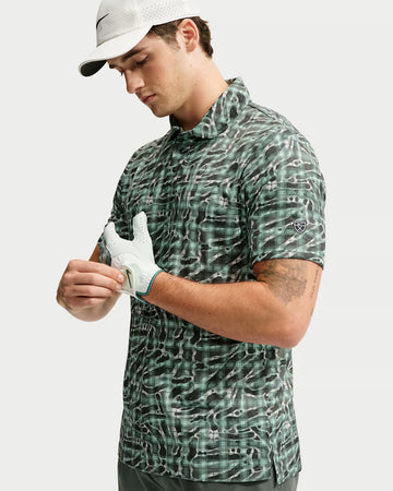 Nike Par Men's Dri-FIT Tartan Camo Print Golf Polo - Camo Green
