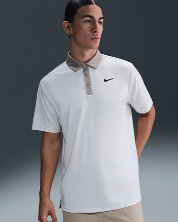 Nike Dri-FIT Tour Contrast Polo - White/College Grey