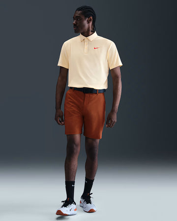 Nike Tour Men's Dri-FIT Solid Golf Polo - Muslin/Bright Crimson