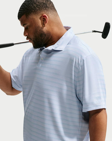 Nike Tailored Performance Men's Dri-FIT Golf Polo - Hydrogen Blue/Football Grey/Hydrogen Blue