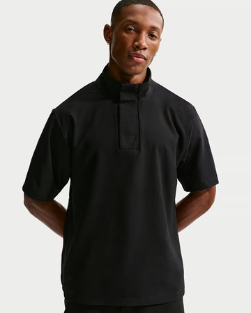 Nike Men's Dri-FIT Loose Short-Sleeve Golf Windshirt - Black
