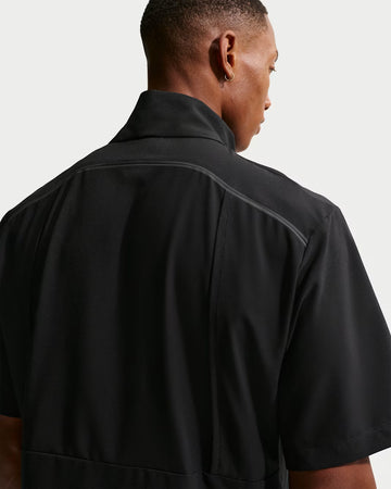 Nike Men's Dri-FIT Loose Short-Sleeve Golf Windshirt - Black