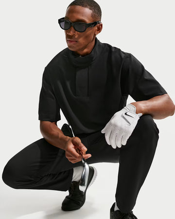 Nike Men's Dri-FIT Loose Short-Sleeve Golf Windshirt - Black