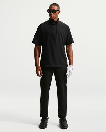 Nike Men's Dri-FIT Loose Short-Sleeve Golf Windshirt - Black