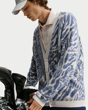 Nike Fairway Fresh Men's Camo Loose Golf Cardigan - Light Orewood Brown/Black