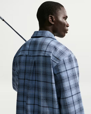 Nike Tartan Men's Loose Golf Jacket - Work Blue/Black