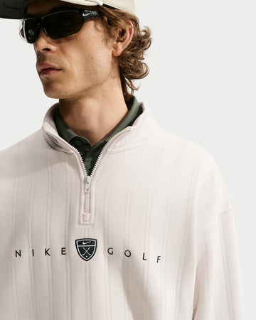 Nike Fairway Fresh Men's Therma-FIT Oversized 1/2-Zip Golf Top - Light Orewood Brown/Black
