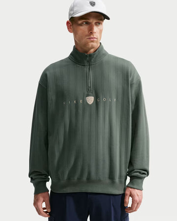 Nike Fairway Fresh Men's Therma-FIT Oversized 1/2-Zip Golf Top - Camo Green/Limestone