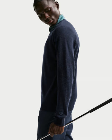 Nike Tailored Performance Men's Crew-Neck Golf Top - Navy