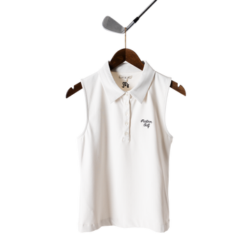 Malbon Claudia Sleeveless Polo - White