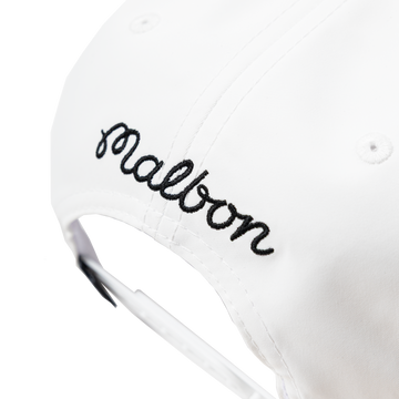 Malbon Golf Snapback Hat White
