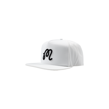 Malbon Golf Snapback Hat White
