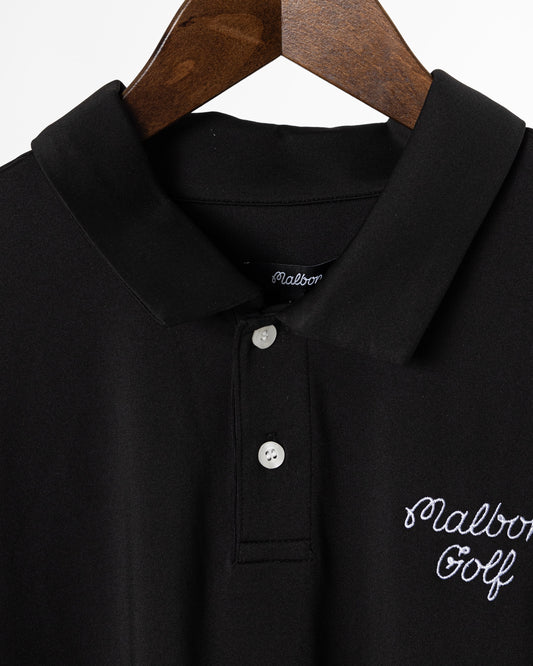 Malbon Golf Evergreen Performance Pique Polo - Black