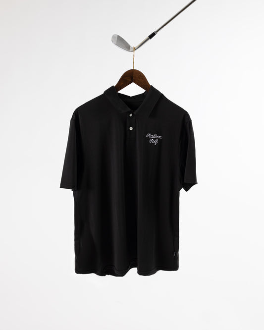 Malbon Golf Evergreen Performance Pique Polo - Black