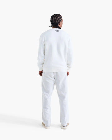 Malbon Roll King Crew Fleece - White