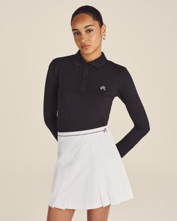Malbon Venus Long Sleeve Polo - Black