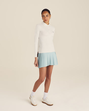 Malbon Venus Long Sleeve Polo - White