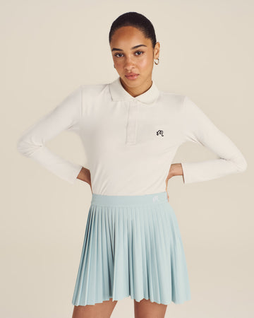 Malbon Venus Long Sleeve Polo - White