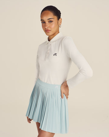 Malbon Venus Long Sleeve Polo - White